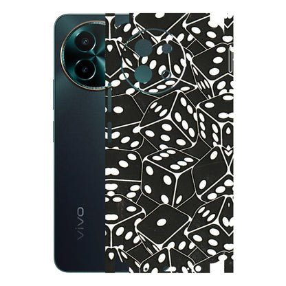 VIVO Y Series Phone Skins (All Models) - Big Black Dices - 3D Embossed Finish (L-106) Vivo Y58 5G