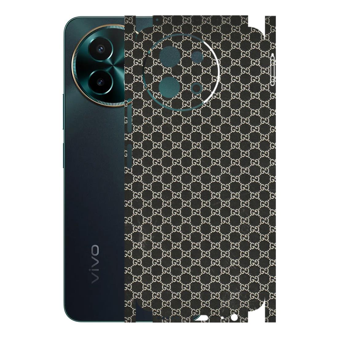 VIVO Y Series Phone Skins (All Models) - Black G Print - 3D Embossed Finish (L-109) Vivo Y58 5G