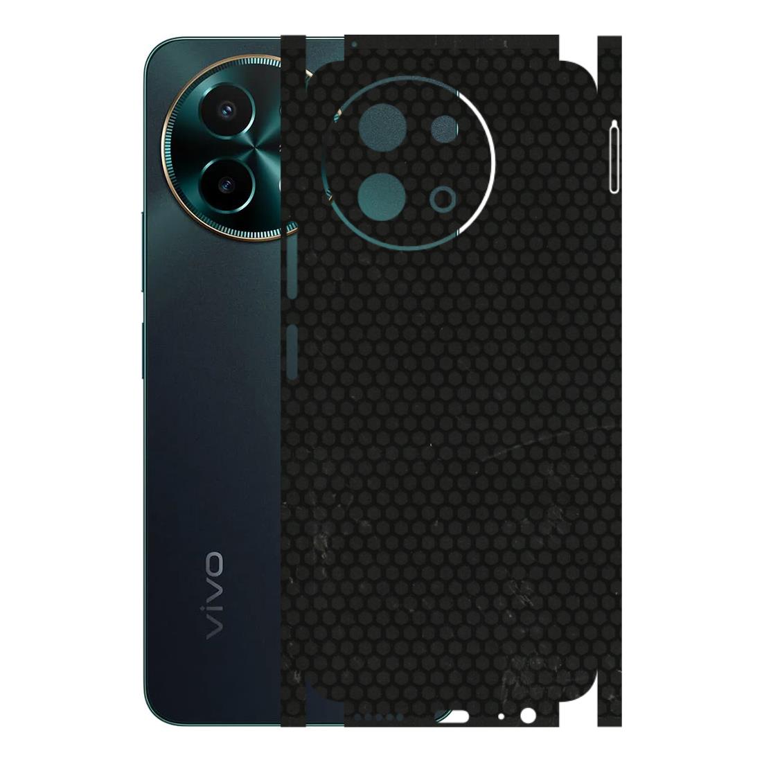 VIVO Y Series Phone Skins (All Models) - Black honeycomb - 3D Embossed Finish (L-114) Vivo Y58 5G