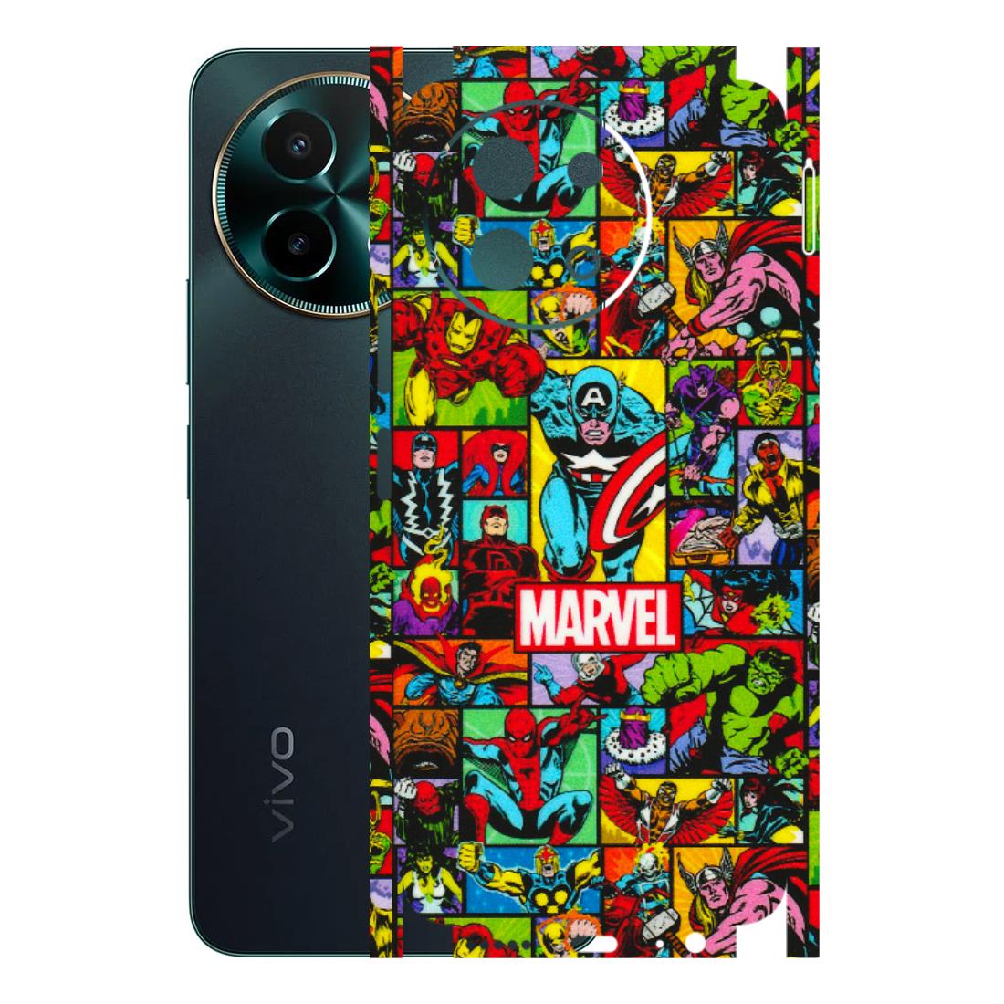 VIVO Y Series Phone Skins (All Models) - MARVELOUS Comic Characters - 3D Embossed Finish (L-129) Vivo Y58 5G