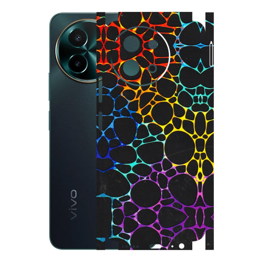 VIVO Y Series Phone Skins (All Models) - Abstract Art MultiColour - 3D Embossed Finish (L-133) Vivo Y58 5G