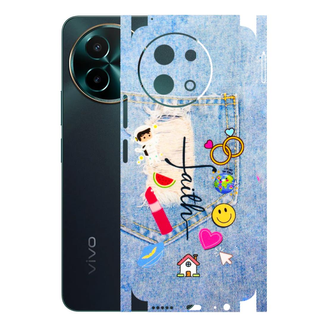 VIVO Y Series Phone Skins (All Models) - Denim Jeans Pocket - 3D Embossed Finish (L-134) Vivo Y58 5G