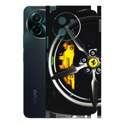 VIVO Y Series Phone Skins (All Models) - Ferrari Wheel Alloy - 3D Embossed Finish (L-173) Vivo Y58 5G