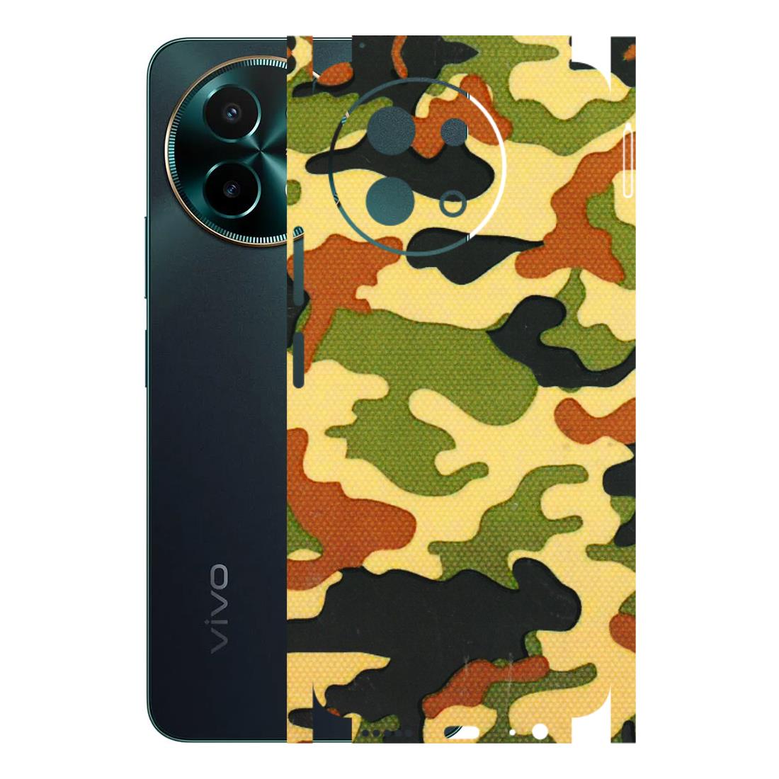 VIVO Y Series Phone Skins (All Models) - Indian Military - 3D Embossed Finish (L-234) Vivo Y58 5G