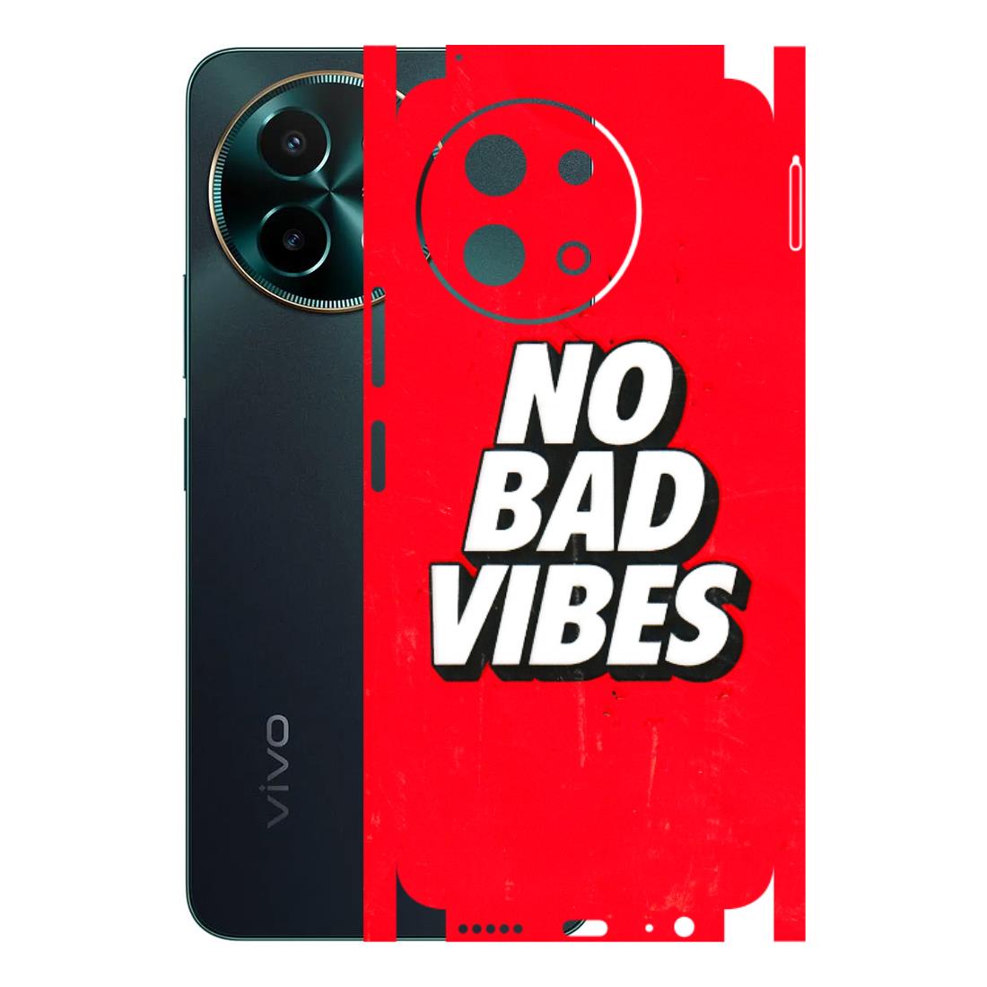 VIVO Y Series Phone Skins (All Models) - No Bad Vibes - 3D Embossed Finish (L-280) Vivo Y58 5G