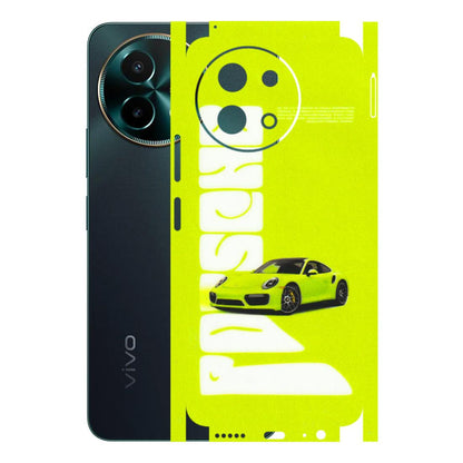 VIVO Y Series Phone Skins (All Models) - Lime Green Porche - 3D Embossed Finish (L-30) Vivo Y58 5G