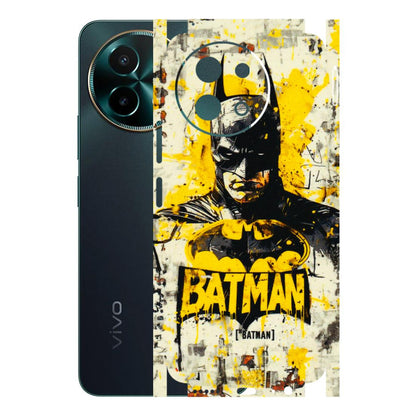 VIVO Y Series Phone Skins (All Models) - Batman Yellow BT - 3D Embossed Finish (L-304) Vivo Y58 5G
