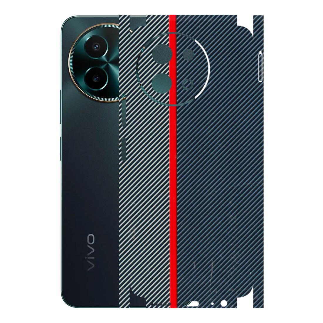 VIVO Y Series Phone Skins (All Models) - Blue Sober Lines - 3D Embossed Finish (L-305) Vivo Y58 5G