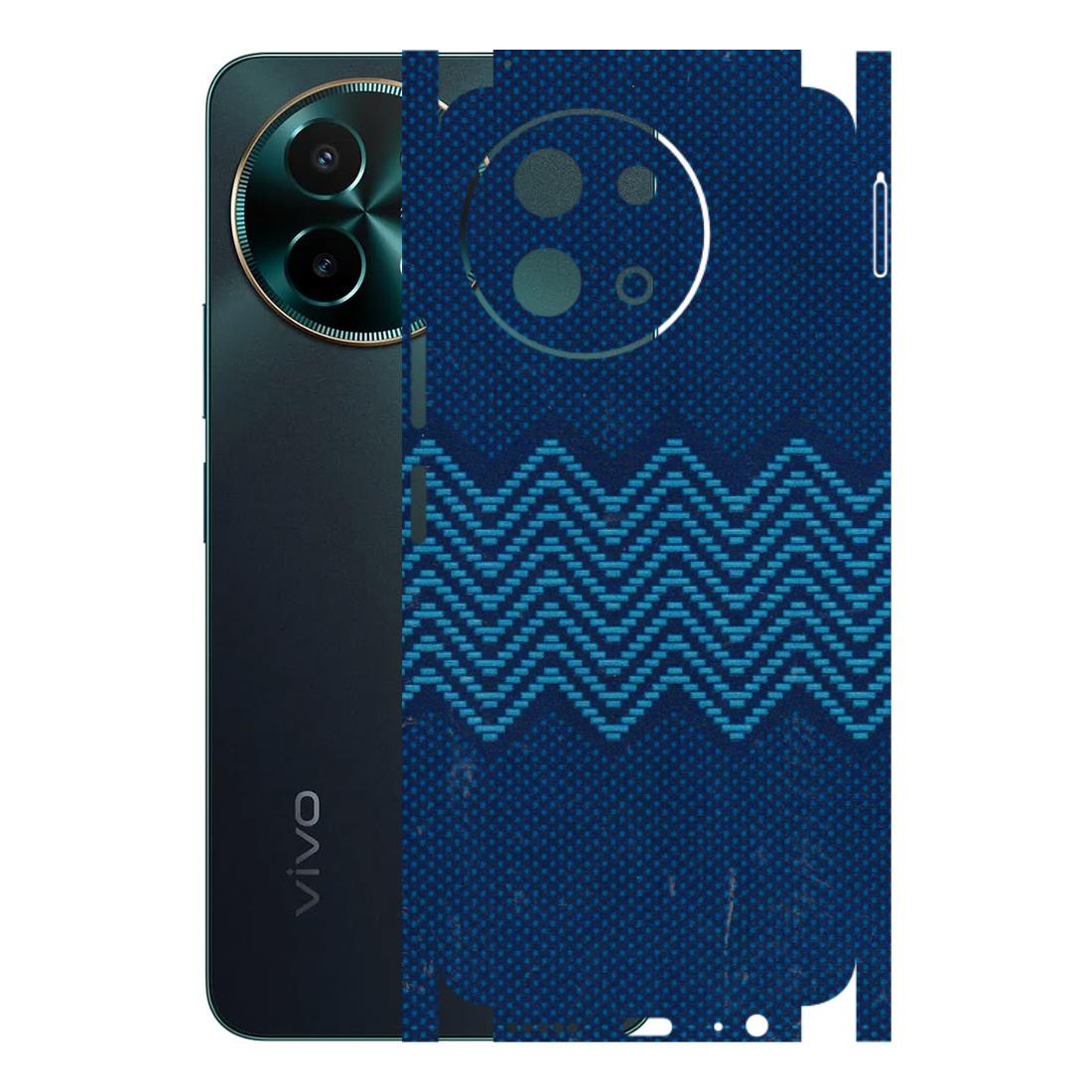 VIVO Y Series Phone Skins (All Models) - Blue Sober Waves - 3D Embossed Finish (L-306) Vivo Y58 5G