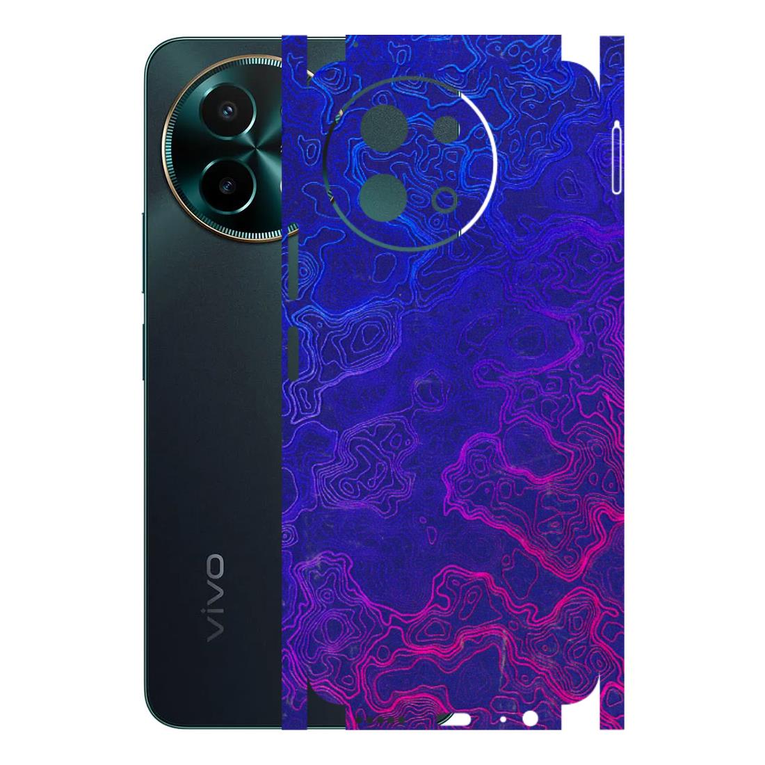 VIVO Y Series Phone Skins (All Models) - Purple Ripples Swirl - 3D Embossed Finish (L-314) Vivo Y58 5G