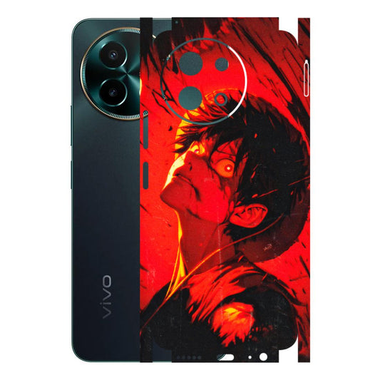 VIVO Y Series Phone Skins (All Models) - D.Luffy Power Up One Piece Anime - 3D Embossed Finish (L-326) Vivo Y58 5G