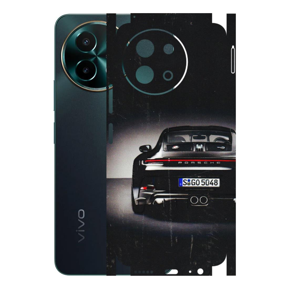 VIVO Y Series Phone Skins (All Models) - New Black Porsche GT3 - 3D Embossed Finish (L-327) Vivo Y58 5G