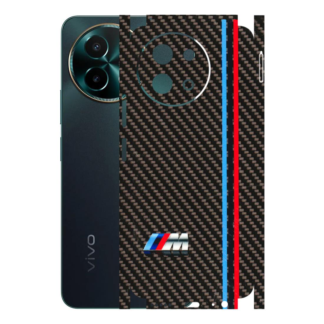 VIVO Y Series Phone Skins (All Models) - BM Carbon Fiber Feels - 3D Embossed Finish (L-38) Vivo Y58 5G
