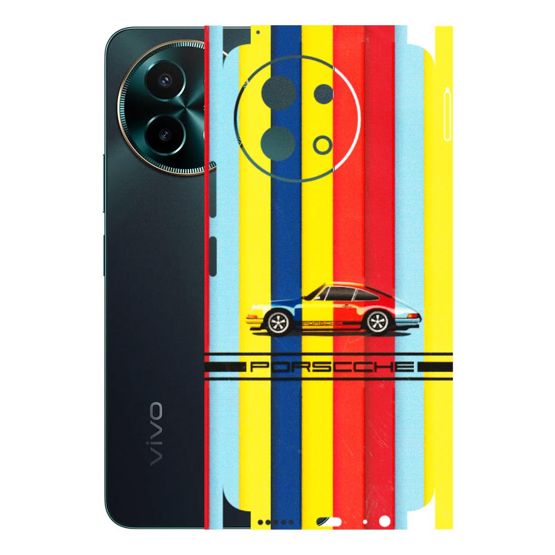 VIVO Y Series Phone Skins (All Models) - Multicolour Porche - 3D Embossed Finish (L-39) Vivo Y58 5G