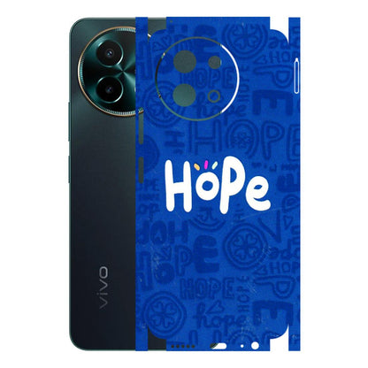 VIVO Y Series Phone Skins (All Models) - Hope Doodles Blue - 3D Embossed Finish (L-43) Vivo Y58 5G