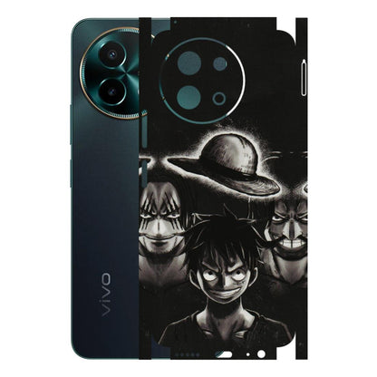 VIVO Y Series Phone Skins (All Models) - Black Luffy Hat - 3D Embossed Finish (L-57) Vivo Y58 5G