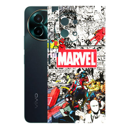 VIVO Y Series Phone Skins (All Models) - Marvel Colorful Comic - 3D Embossed Finish (L-64) Vivo Y58 5G