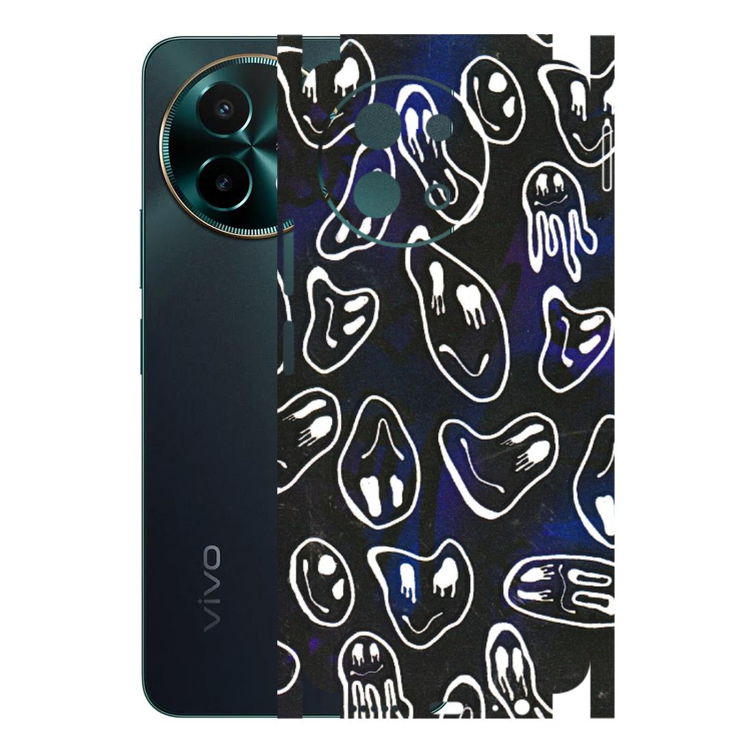 VIVO Y Series Phone Skins (All Models) - Distorted Smileys - 3D Embossed Finish (L-92) Vivo Y58 5G