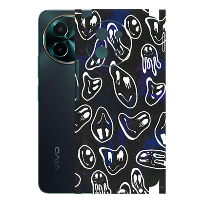 VIVO Y Series Phone Skins (All Models) - Distorted Smileys - 3D Embossed Finish (L-92) Vivo Y58 5G