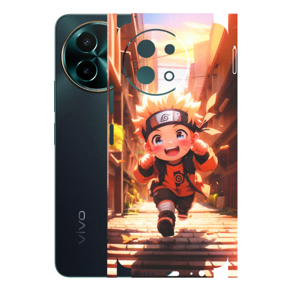 VIVO Y Series Phone Skins (All Models) - Naruto Cute Toon Running - Matte Finish (M-04) Vivo Y58 5G