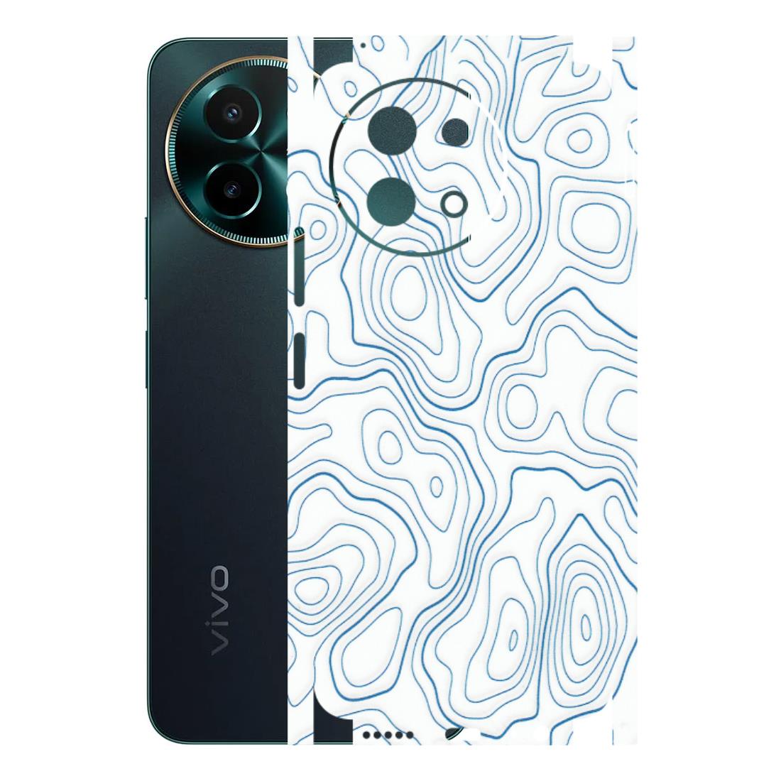 VIVO Y Series Phone Skins (All Models) - Blue And White Swirls - Matte Finish (M-139) Vivo Y58 5G