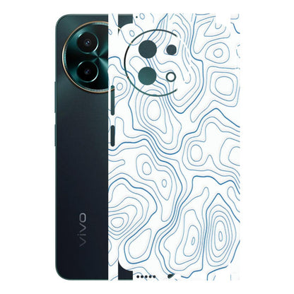 VIVO Y Series Phone Skins (All Models) - Blue And White Swirls - Matte Finish (M-139) Vivo Y58 5G