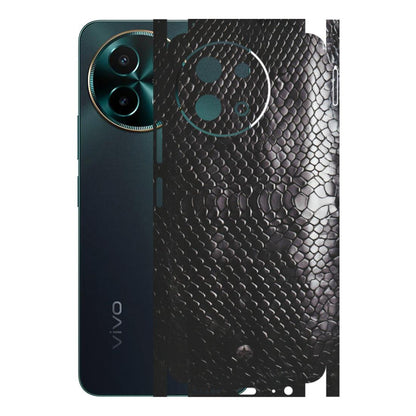 VIVO Y Series Phone Skins (All Models) - Black Snack Leather - Matte Finish (M-147) Vivo Y58 5G