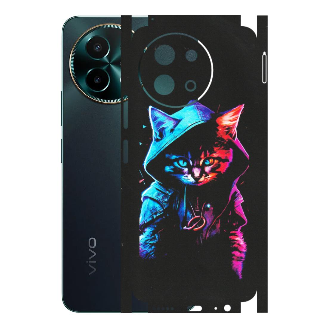 VIVO Y Series Phone Skins (All Models) - Cyberpunk Cat - Matte Finish (M-45) Vivo Y58 5G