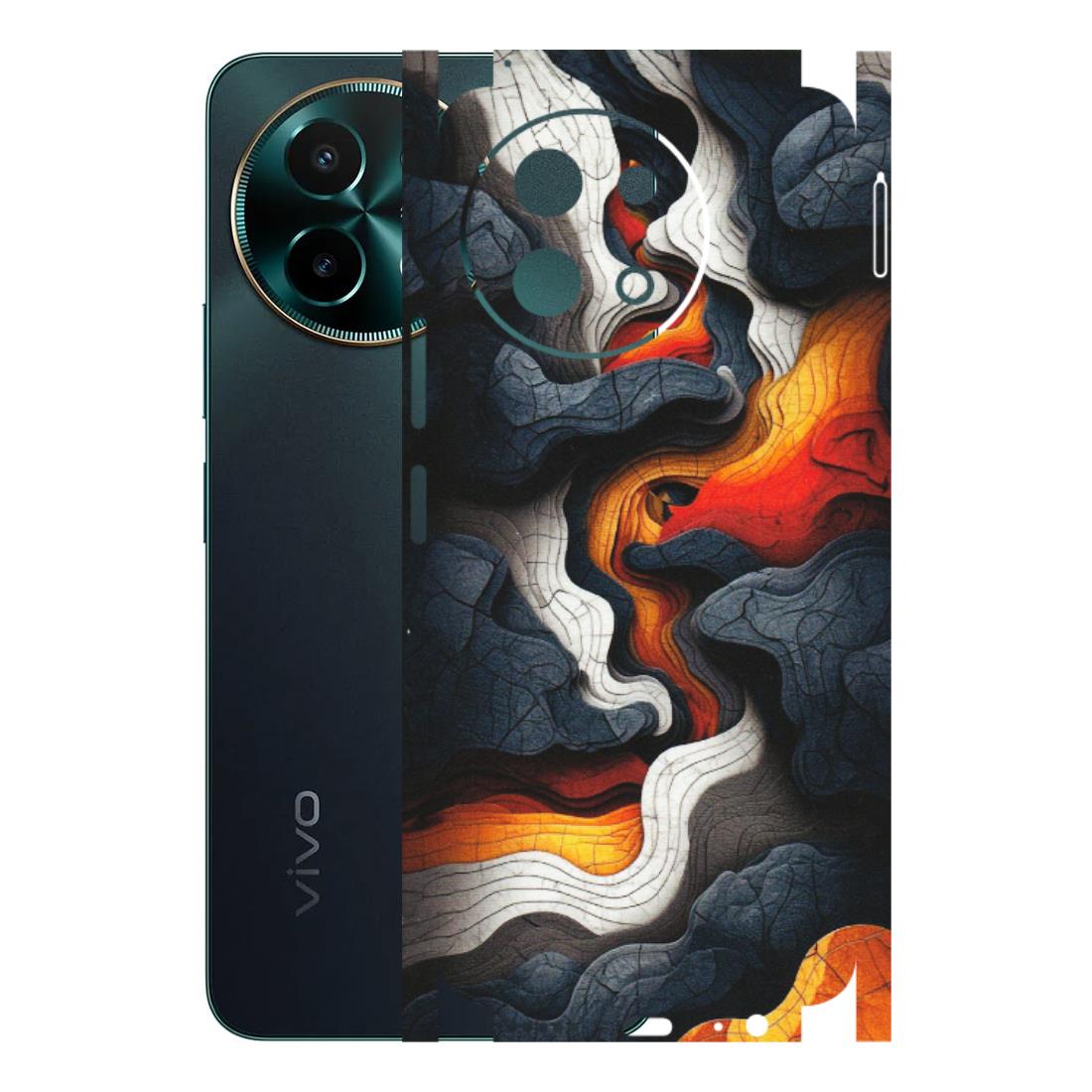 VIVO Y Series Phone Skins (All Models) - Abstract Volcanic Layers - Matte Finish (M-52) Vivo Y58 5G