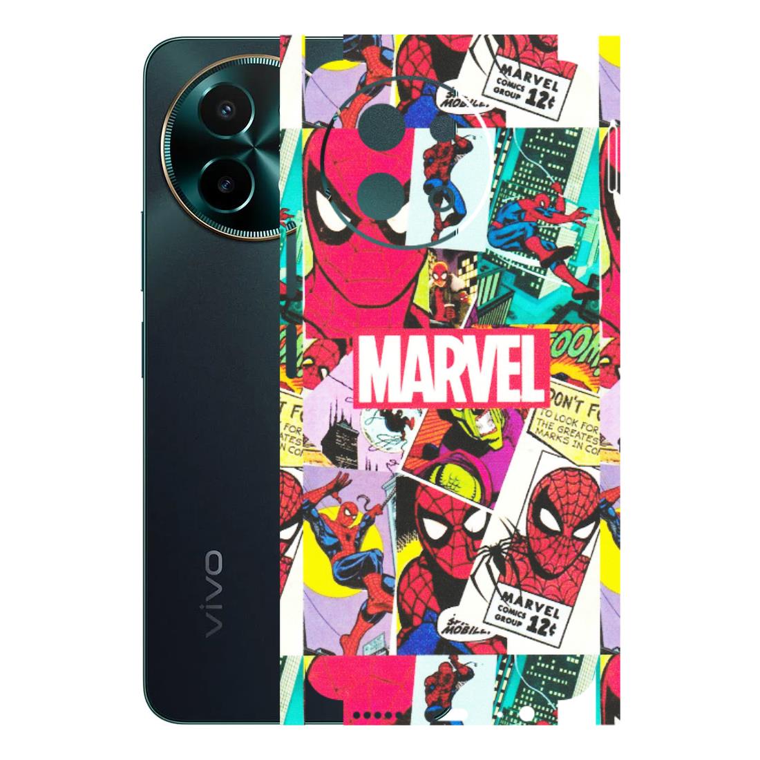 VIVO Y Series Phone Skins (All Models) - Marvel Comic Spiderman Grafitti - Matte Finish (M-72) Vivo Y58 5G