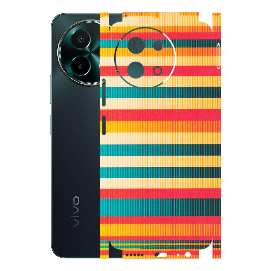 VIVO Y Series Phone Skins (All Models) - Colourful Stripes Soothing Effect - Matte Finish (M-86) Vivo Y58 5G