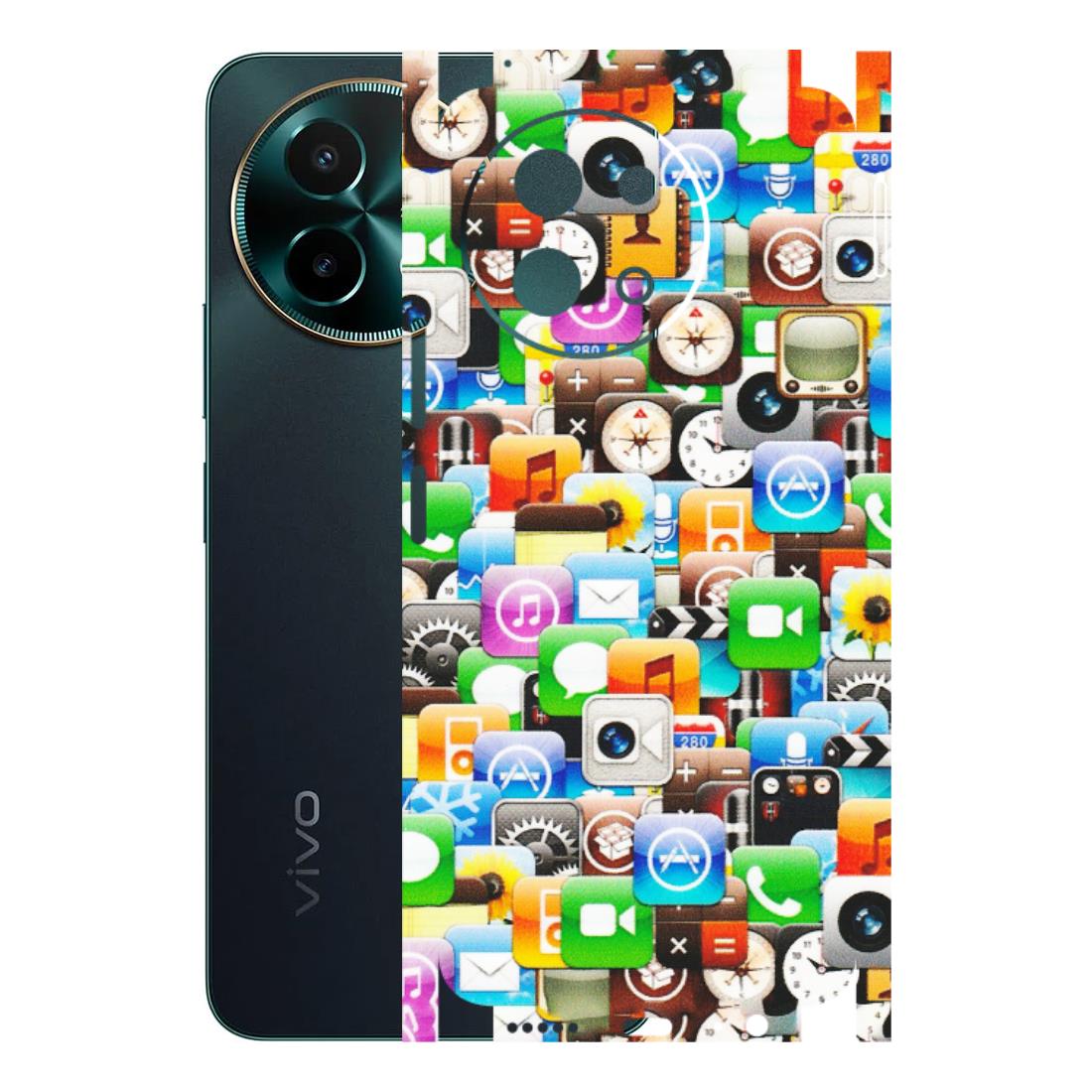 VIVO Y Series Phone Skins (All Models) - All Apple Icons - Matte Finish (M-93) Vivo Y58 5G