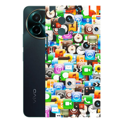 VIVO Y Series Phone Skins (All Models) - All Apple Icons - Matte Finish (M-93) Vivo Y58 5G
