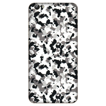 VIVO Y Series Phone Skins (All Models) - White Black Camouflage - 3D Embossed Finish (L-18) Vivo Y66