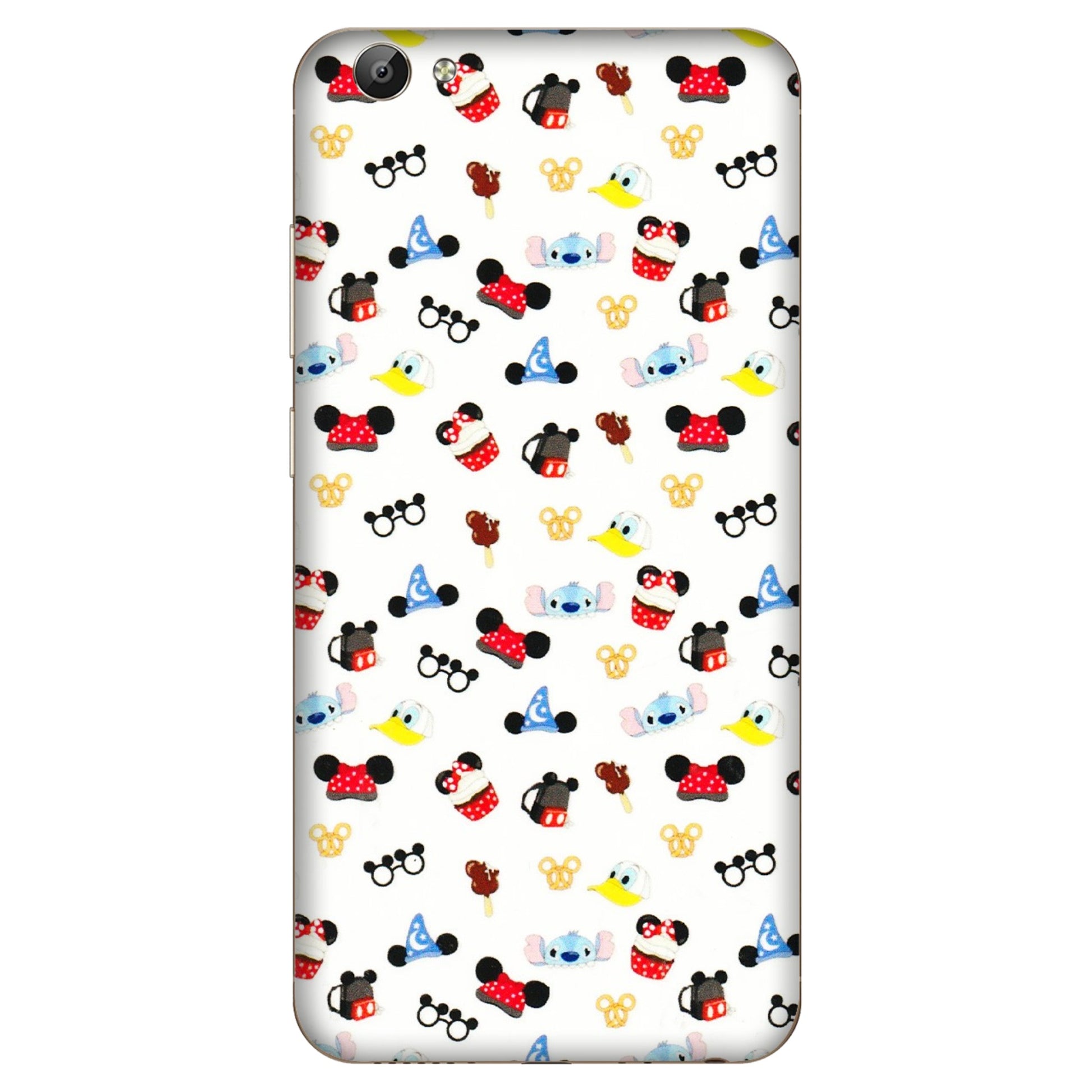 VIVO Y Series Phone Skins (All Models) - Minnie Mouse & Donald Doodles s - 3D Embossed Finish (L-194) Vivo Y66