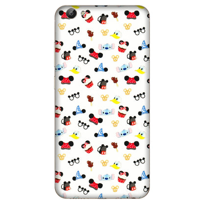 VIVO Y Series Phone Skins (All Models) - Minnie Mouse & Donald Doodles s - 3D Embossed Finish (L-194) Vivo Y66