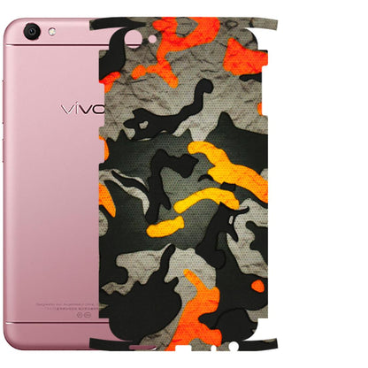 VIVO Y Series Phone Skins (All Models) - Orange Camouflage - 3D Embossed Finish (L-204) Vivo Y66