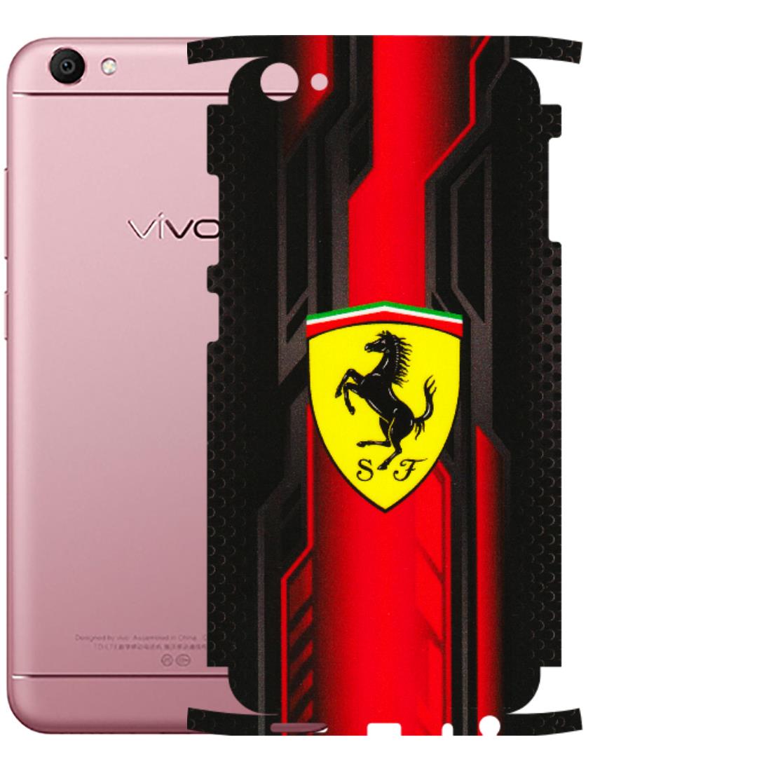 VIVO Y Series Phone Skins (All Models) - Black Ferrari Logo - 3D Embossed Finish (L-253) Vivo Y66