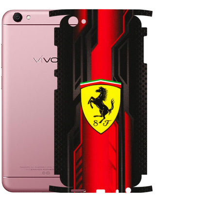 VIVO Y Series Phone Skins (All Models) - Black Ferrari Logo - 3D Embossed Finish (L-253) Vivo Y66