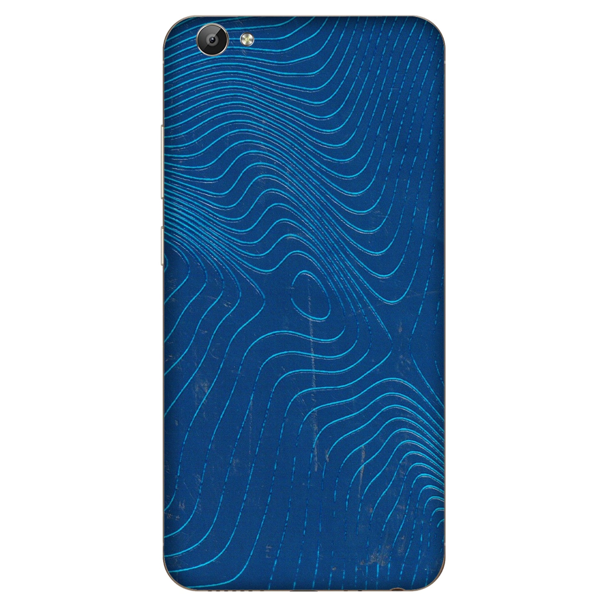 VIVO Y Series Phone Skins (All Models) - Abstract Blue Line Map - 3D Embossed Finish (L-272) Vivo Y66