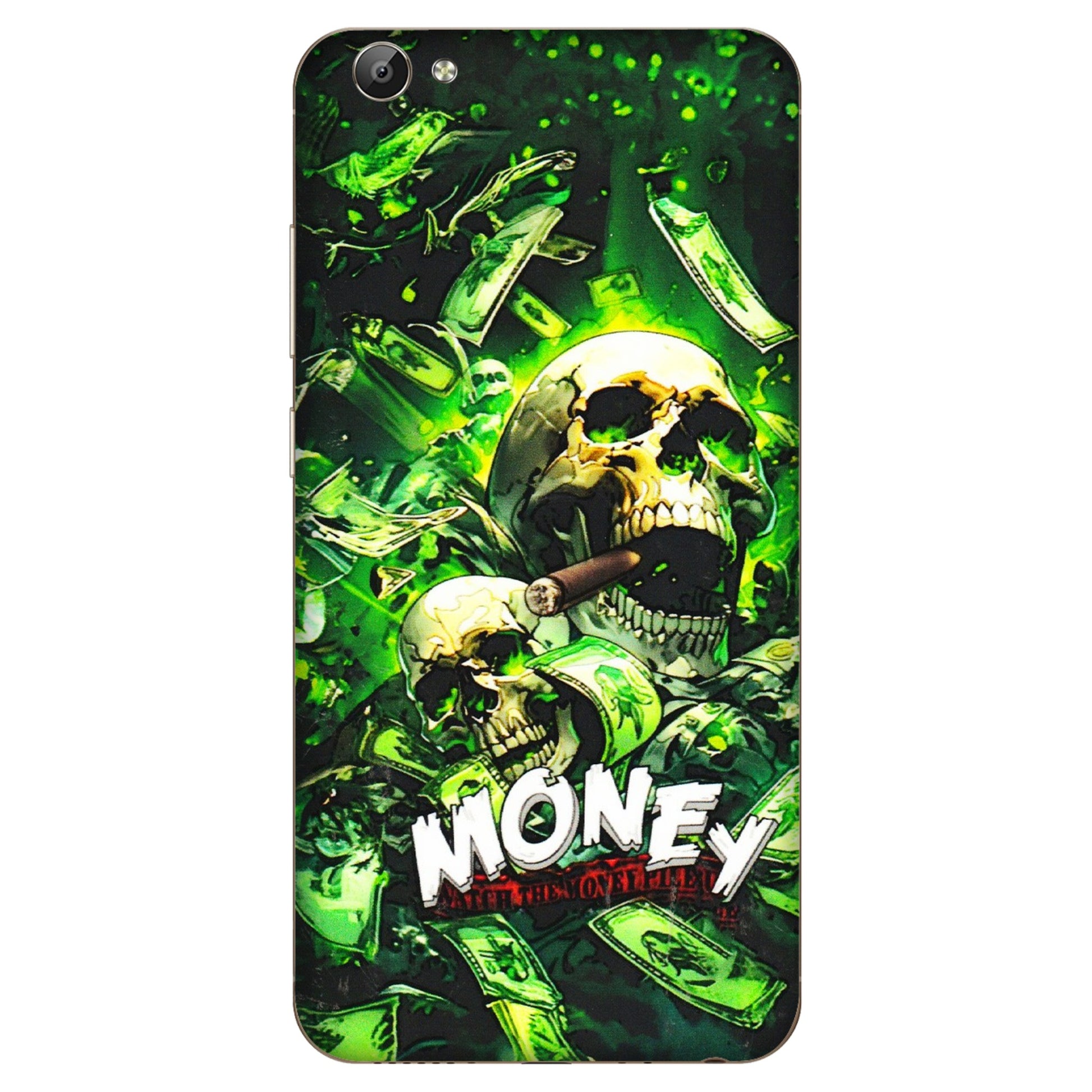 VIVO Y Series Phone Skins (All Models) - Skull Money - 3D Embossed Finish (L-303) Vivo Y66