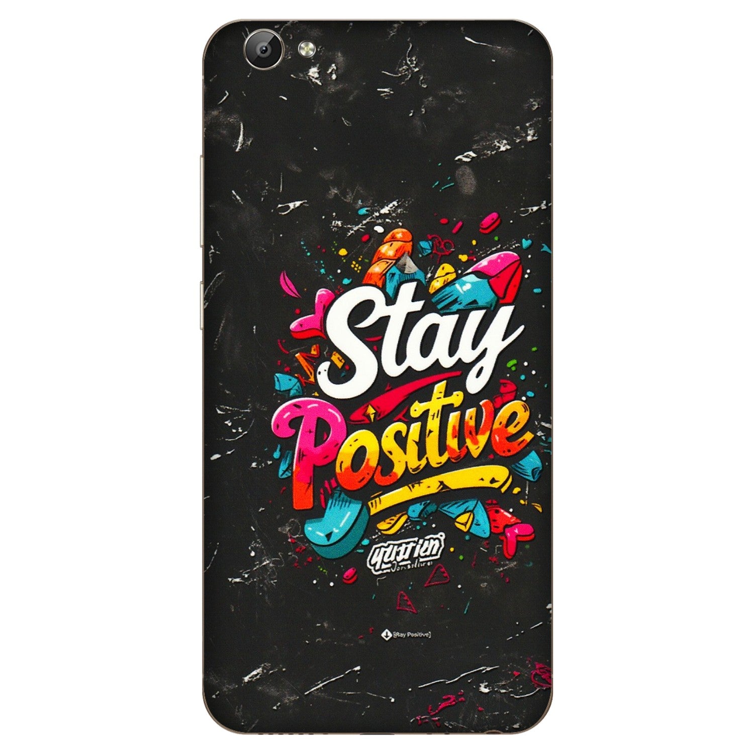 VIVO Y Series Phone Skins (All Models) - Stay Positive Black - 3D Embossed Finish (L-31) Vivo Y66