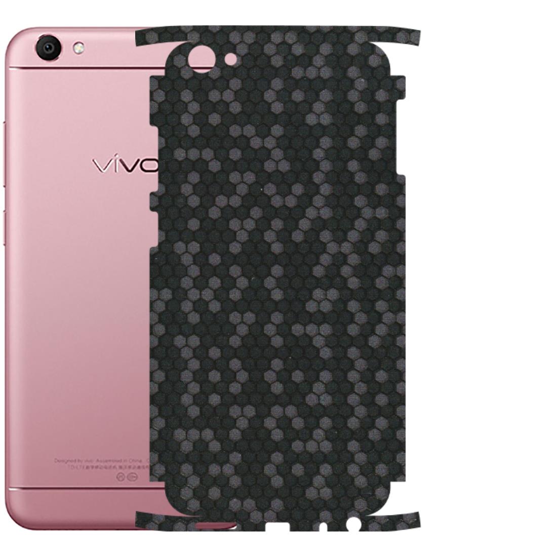 VIVO Y Series Phone Skins (All Models) - Black Grey Honeycomb Sober - 3D Embossed Finish (L-85) Vivo Y66