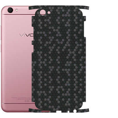 VIVO Y Series Phone Skins (All Models) - Black Grey Honeycomb Sober - 3D Embossed Finish (L-85) Vivo Y66