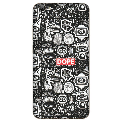 VIVO Y Series Phone Skins (All Models) - Dope Stay Classy Black Doodles - Matte Finish (M-126) Vivo Y66