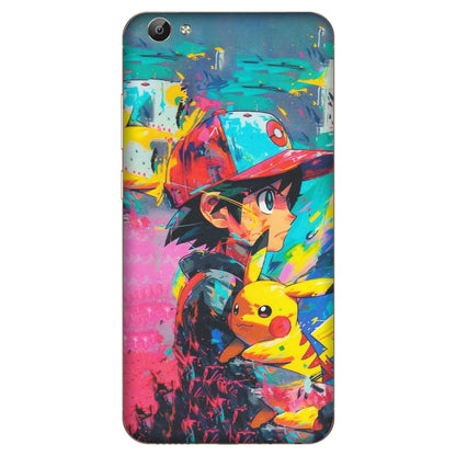 VIVO Y Series Phone Skins (All Models) - Ash & Pikachu - Matte Finish (M-26) Vivo Y66