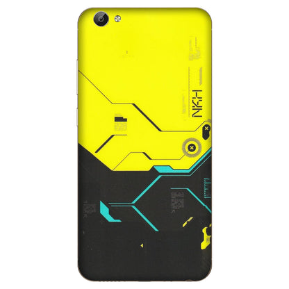 VIVO Y Series Phone Skins (All Models) - Black Yellow Technica - Matte Finish (M-53) Vivo Y66