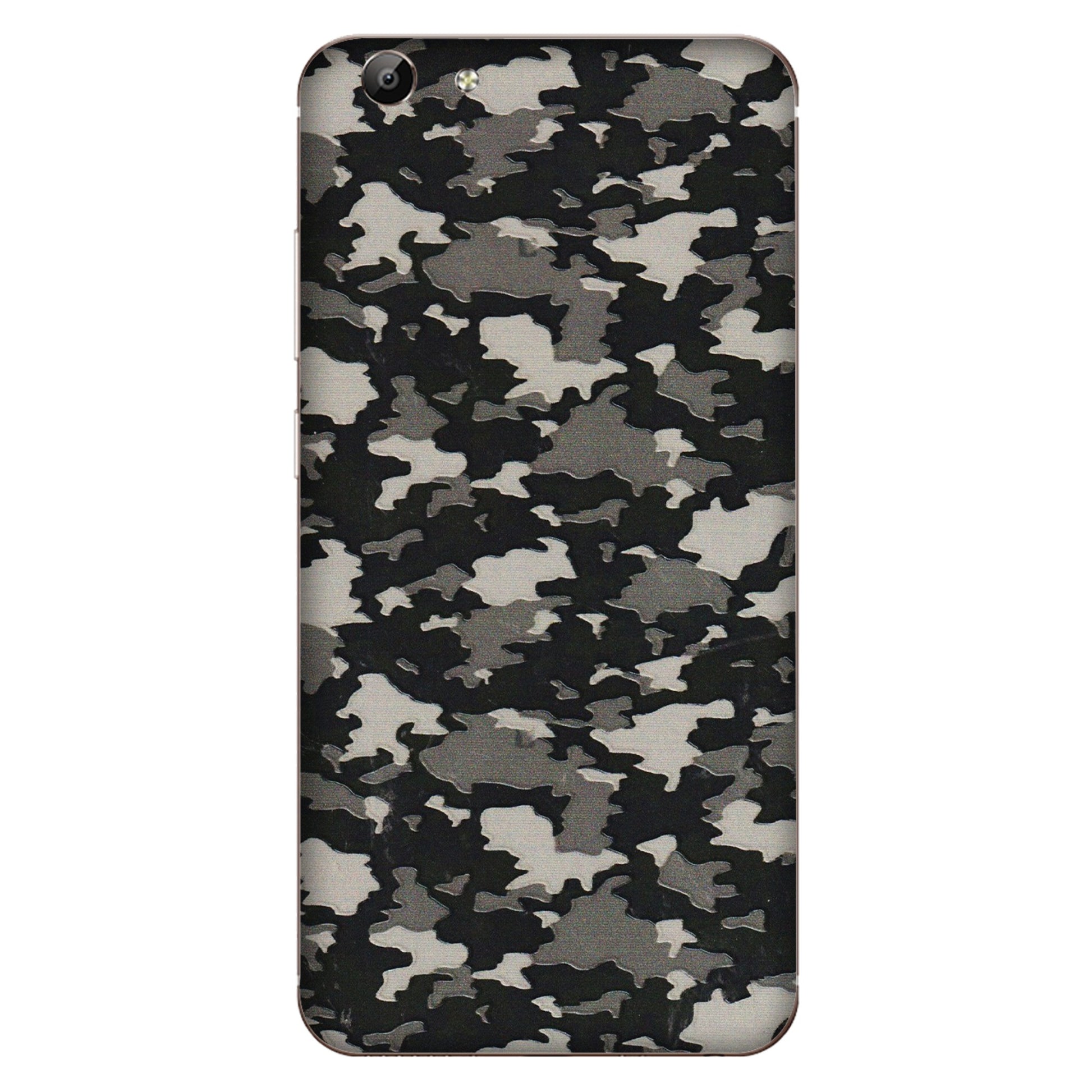 VIVO Y Series Phone Skins (All Models) - Black/Grey Camoflaunge - 3D Embossed Finish (L-142) Vivo Y69