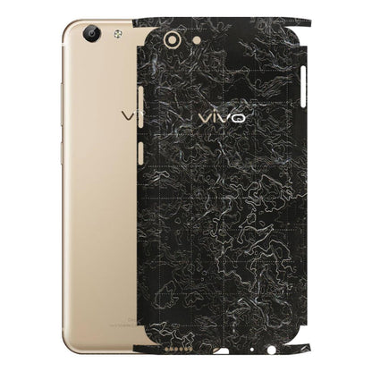 VIVO Y Series Phone Skins (All Models) - Black map Texture - 3D Embossed Finish (L-201) Vivo Y69