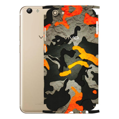 VIVO Y Series Phone Skins (All Models) - Orange Camouflage - 3D Embossed Finish (L-204) Vivo Y69